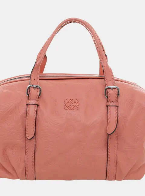 Loewe Embossed Canela Boston Bag
