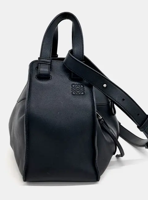 Loewe Black Leather Hammock Bag Medium