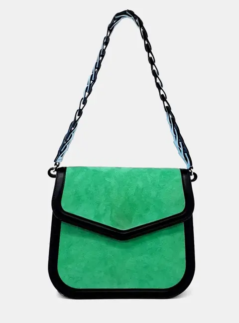 Loewe Suede V Flap Bag