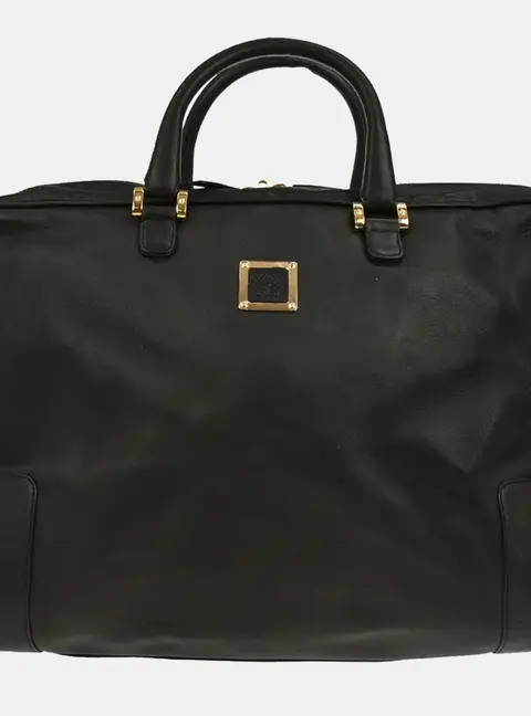 Loewe Amazona 40 Black Leather Top Handle Bag