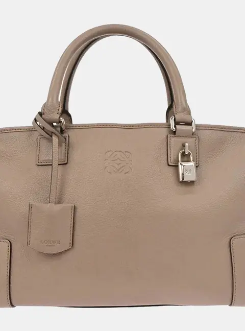 Loewe Amazona 36 Grege Leather Top Handle Bag
