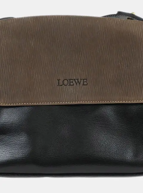 Loewe Black Leather Velasquez Shoulder Bag