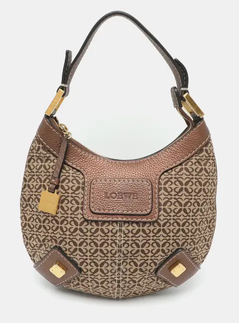 Loewe Anagram Beige/Brown Signature Canvas Hobo