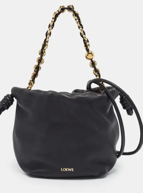 Loewe Flamenco Purse Mini Black Leather Bag