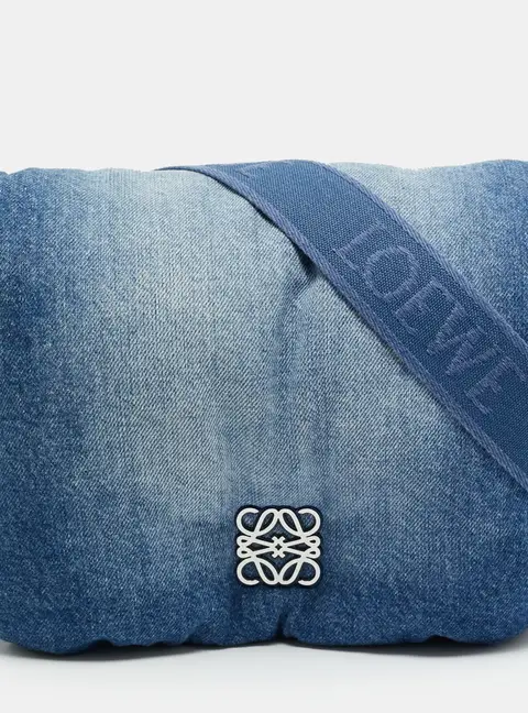 Loewe Goya Blue Puffer Denim Shoulder Bag