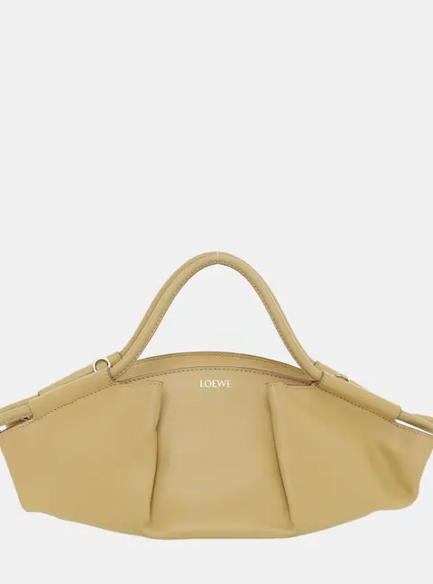 Loewe Paseo Top Handle Bag Large Beige Calfskin Leather Top Handle Bag