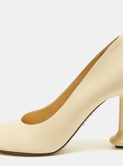 Loewe Toy Size 40 Beige Leather Round Toe Pumps