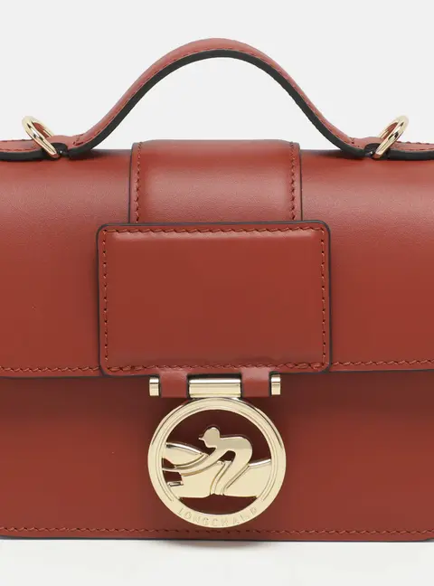 Longchamp Box Trot Brown Leather Shoulder Bag