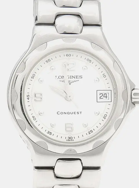 Longines  Conquest Quartz Silver Stainless Steel Women's Wristwatch 25 mm