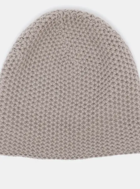 Loro Piana Grey Cashmere Beanie Hat