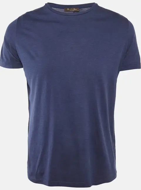 Loro Piana Blue Jersey Crewneck T-Shirt M