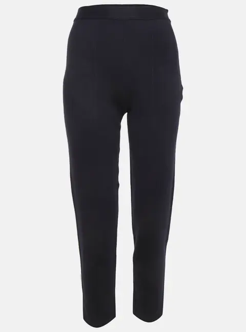 Loro Piana Navy Blue Cashmere Knit Trousers S