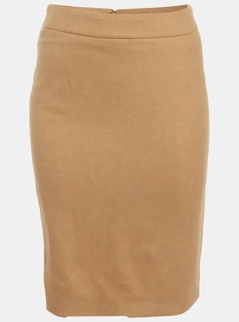 Loro Piana Beige Cashmere Pencil Skirt S