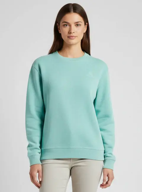 Loro Piana Sea Green Cotton Knit Crewneck Sweatshirt S