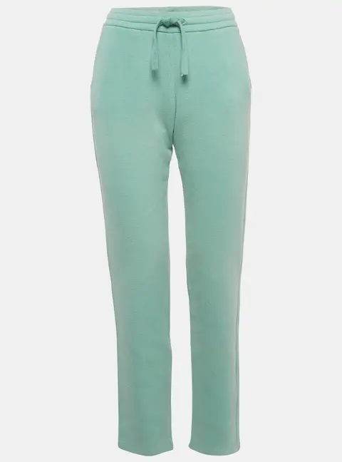 Loro Piana Green Rib Knit Straight Leg Sweatpants S
