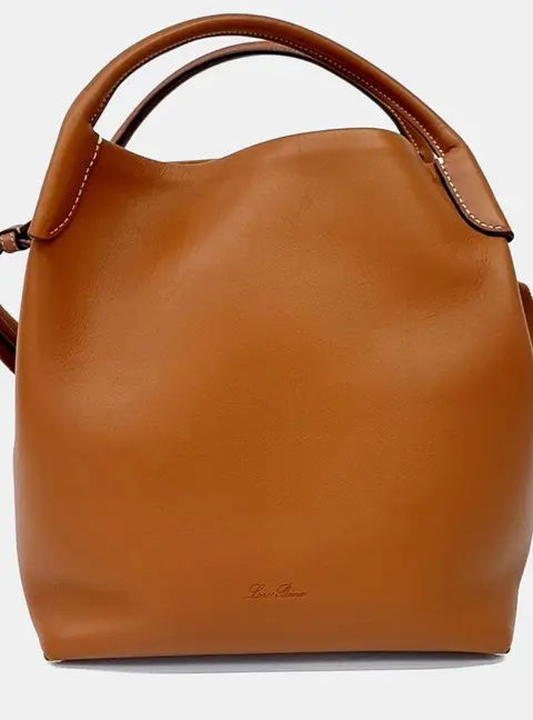 Loro Piana Veil Tan Leather Tote Bag