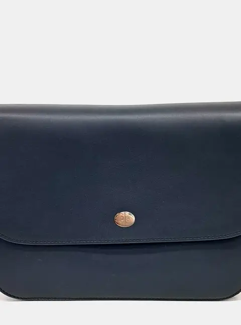 Loro Piana Artemis Navy Blue Leather shoulder bag