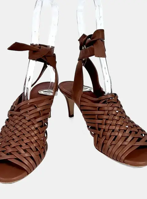 Loro Piana Brown Leather Sandals EU 38