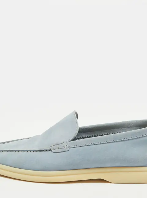Loro Piana Summer Charms Walk Size 39 Pink Suede Loafers