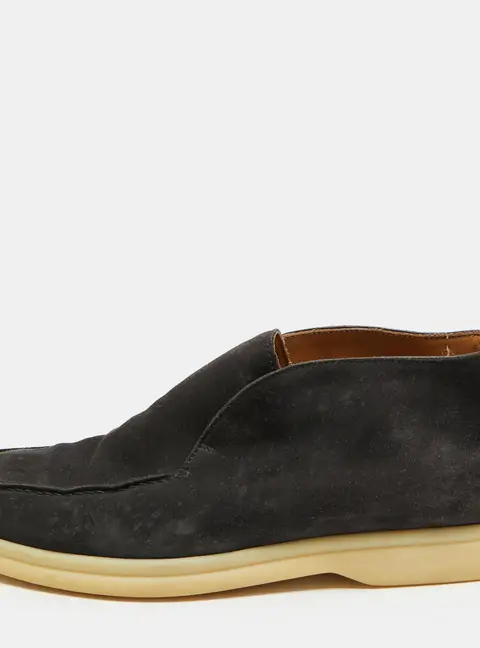 Loro Piana Open Walk Size 38 Black Suede Ankle Length Boots
