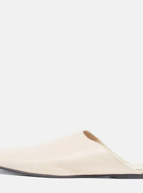 Loro Piana Alba Size 39 Beige Leather Mules
