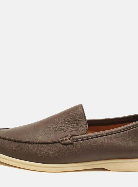 Loro Piana Summer Walk Size 45 Brown Leather Loafers