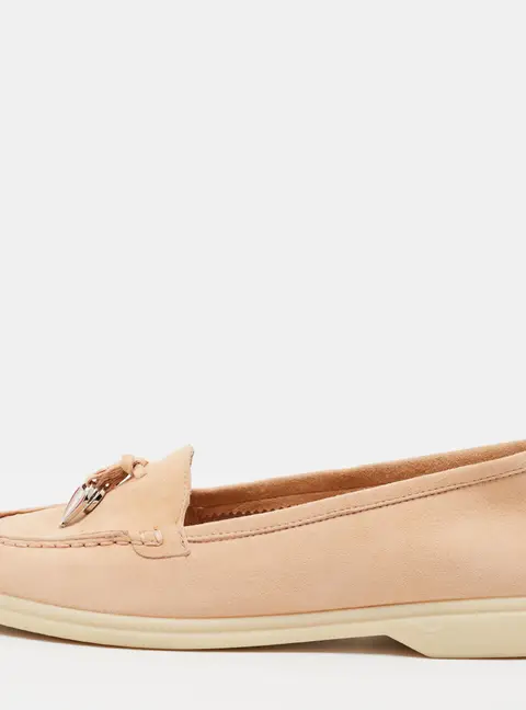 Loro Piana Summer Walk Size 34 Pink Suede Loafers