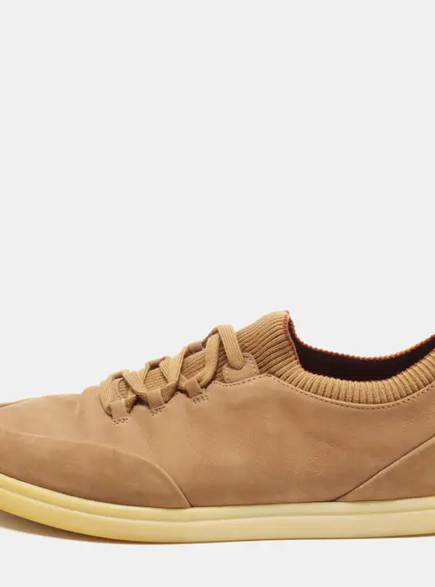 Loro Piana Soho Walk Size 44 Brown Fabric and Nubuck Leather Low Top Sneakers