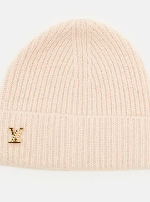Louis Vuitton Pink Cashmere LV Spark Beanie