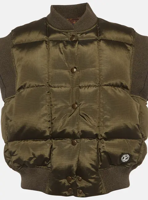 Louis Vuitton Green Nylon Puffer Vest S