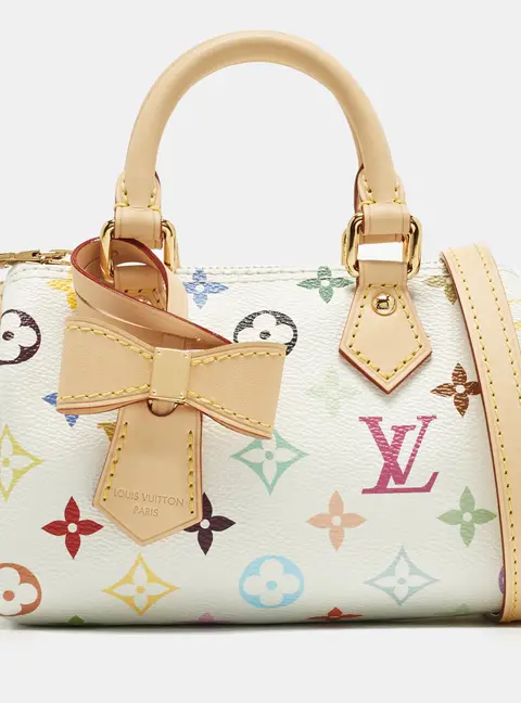 Louis Vuitton x Takashi Murakami Speedy Nano Multicolore Monogram Canvas Satchel