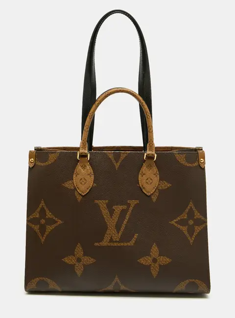 Louis Vuitton Onthego MM Monogram Giant Reverse Canvas Tote