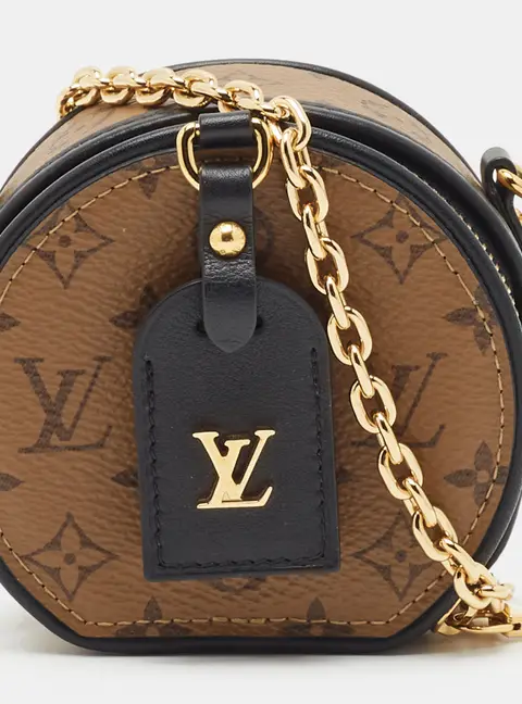 Louis Vuitton Boite Chapeau Monogram Reverse Canvas Necklace Bag