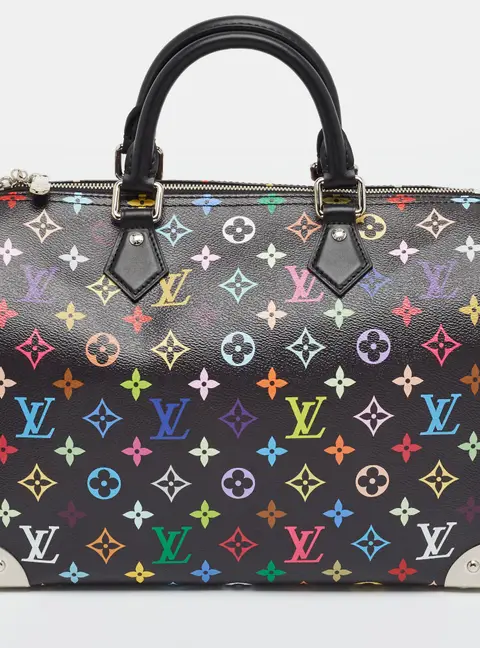 Louis Vuitton x Takashi Murakami Speedy Soft 30 Multicolore Monogram Canvas Satchel