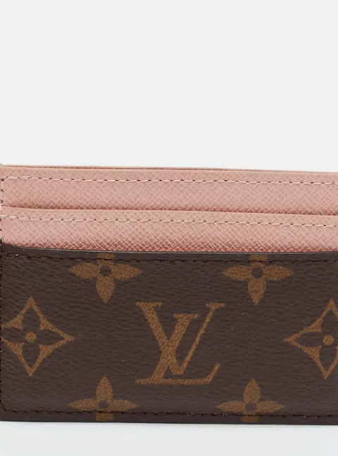 Louis Vuitton LV Charms Rose Ballerine Monogram Canvas Card Holder