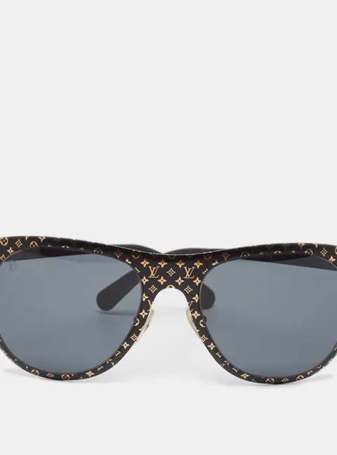 Louis Vuitton Black/Gold Z0966U Monogram Vertigo Sunglasses