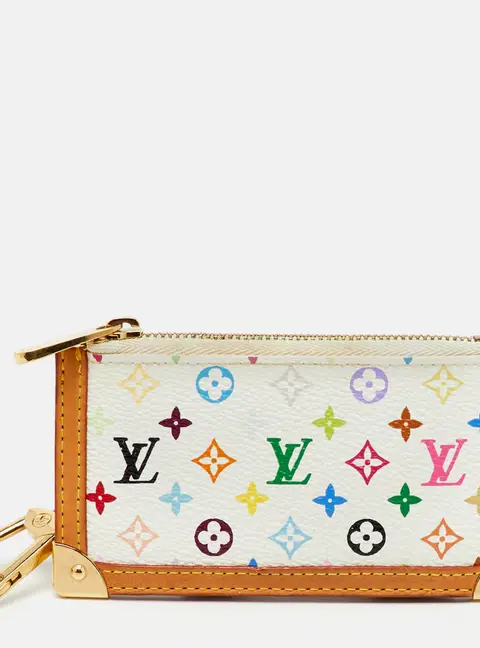 Louis Vuitton White Monogram Multicolore Canvas Key Pouch