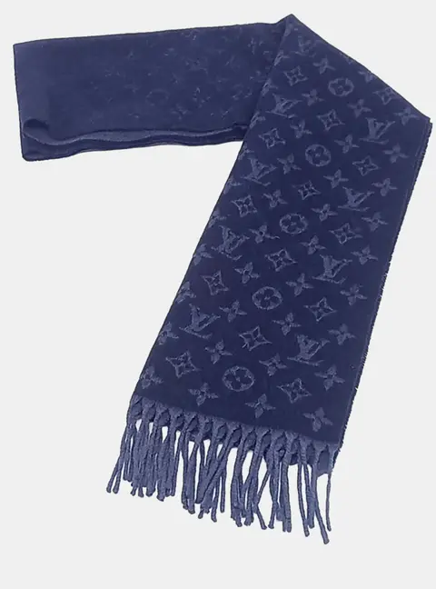 Louis Vuitton Gradient Blue Cashmere Wool Muffler