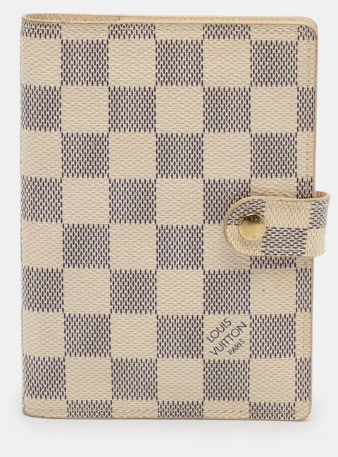 Louis Vuitton Damier Azur Canvas Customizable Small Ring Agenda Cover