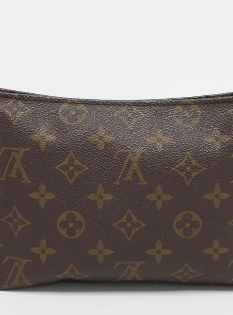 Louis Vuitton Toiletry Pouch Pouch Brown Coated Canvas