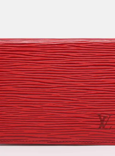 Louis Vuitton Red Epi Leather Porte 2 Cartes Vertical Pass Case