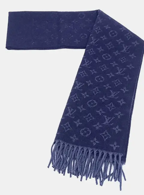Louis Vuitton Blue Wool Gradient Scarf