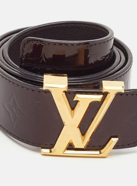 Louis Vuitton LV Initiales 90CM Amarante Monogram Vernis &nbsp;Belt