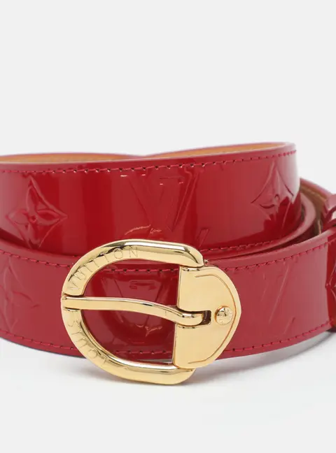 Louis Vuitton Cerise Monogram Vernis Belt 80CM