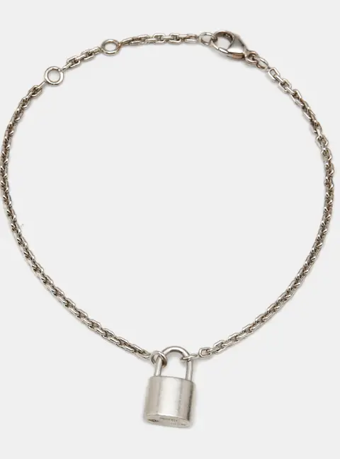 Louis Vuitton Lockit  Stgerling Silver Bracelet