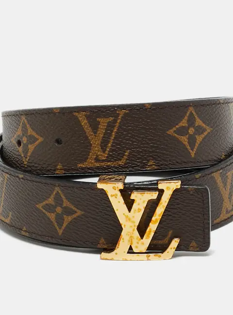 Louis Vuitton LV Initiales 80 CM Reversible Buckle Belt Monogram Canvas