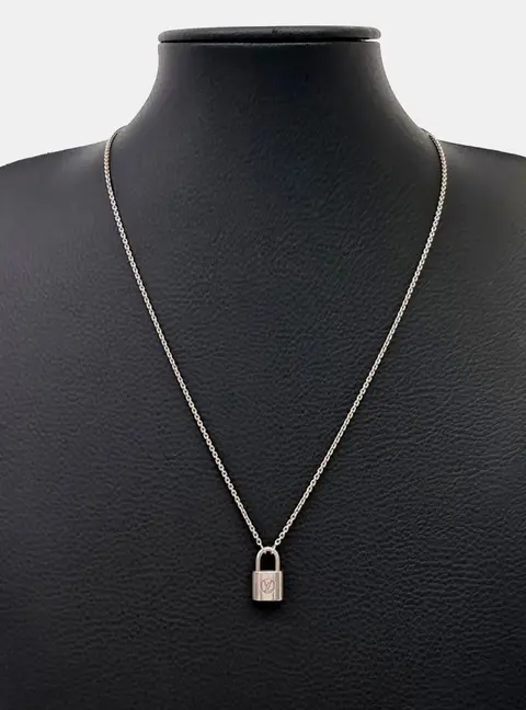 Louis Vuitton Silver Lockit Necklace