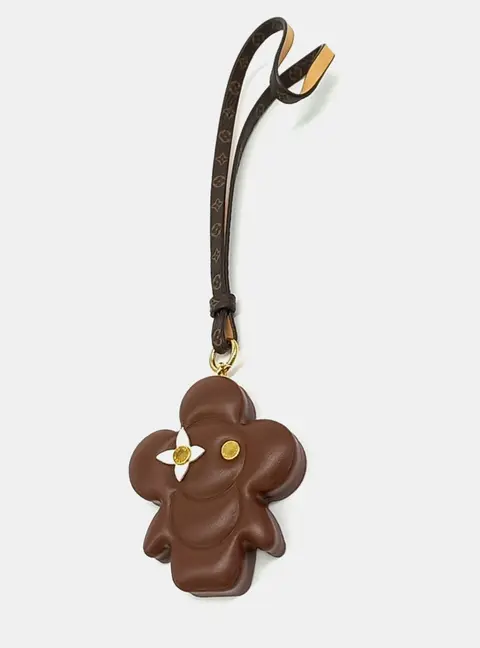 Louis Vuitton Vivienne Brown Leather Bag Charm GHW