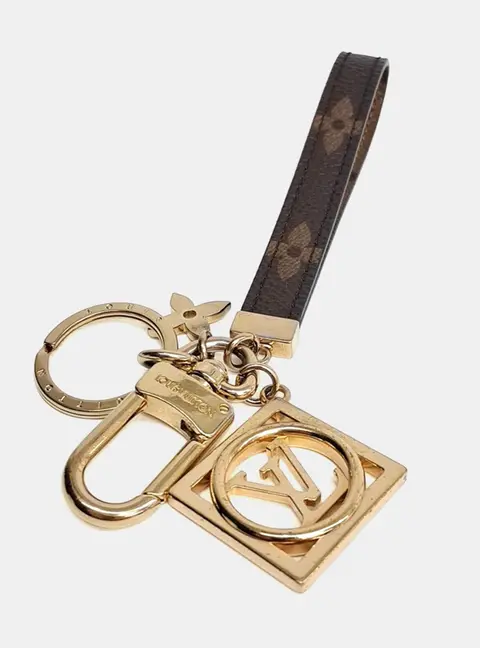 Louis Vuitton Brown Monogram Keyring and Bag Charm