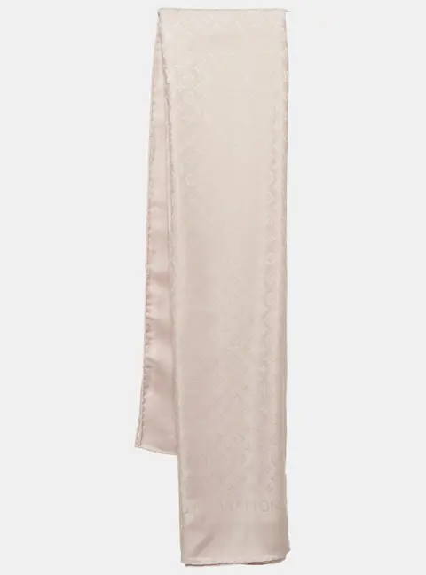 Louis Vuitton Powder Pink Monogram Silk Evermore Shawl